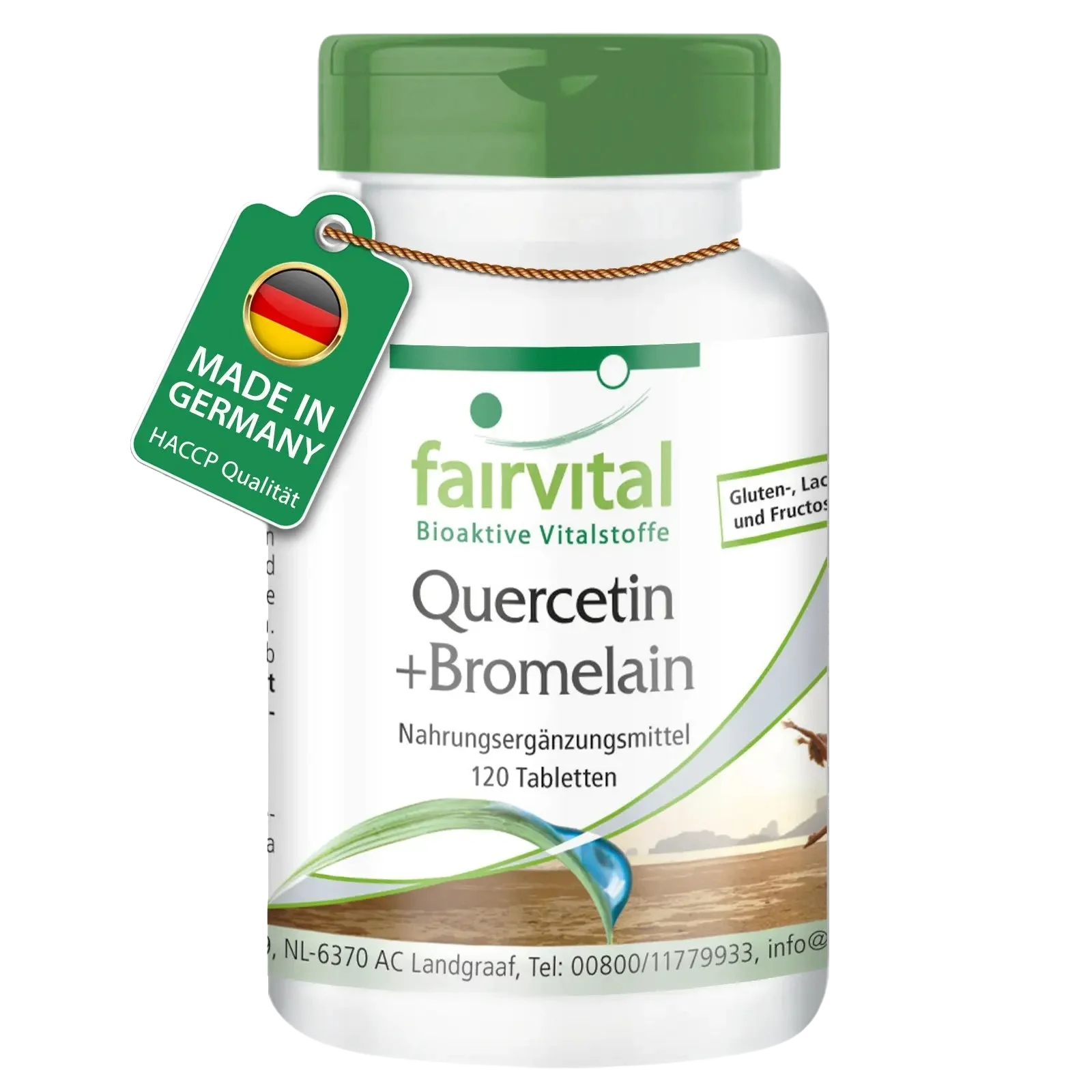 Quercetin plus Bromelain - 120 Tabletten - Hochdosiert und Vegan | Fairvital Quercetin plus Bromelain - 120 Tabletten - Hochdosiert und Vegan | Fairvital