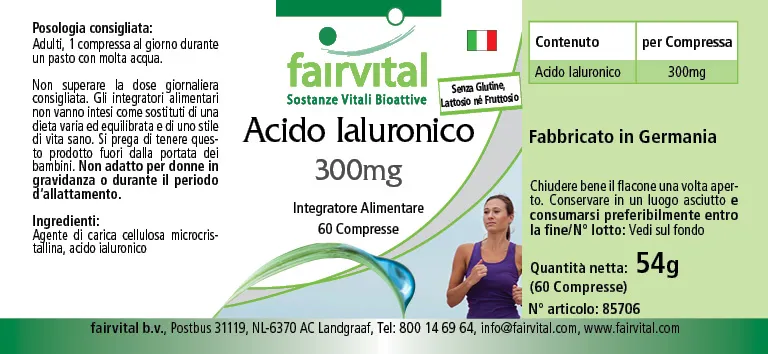 Acido ialuronico - 300mg - 60 compresse