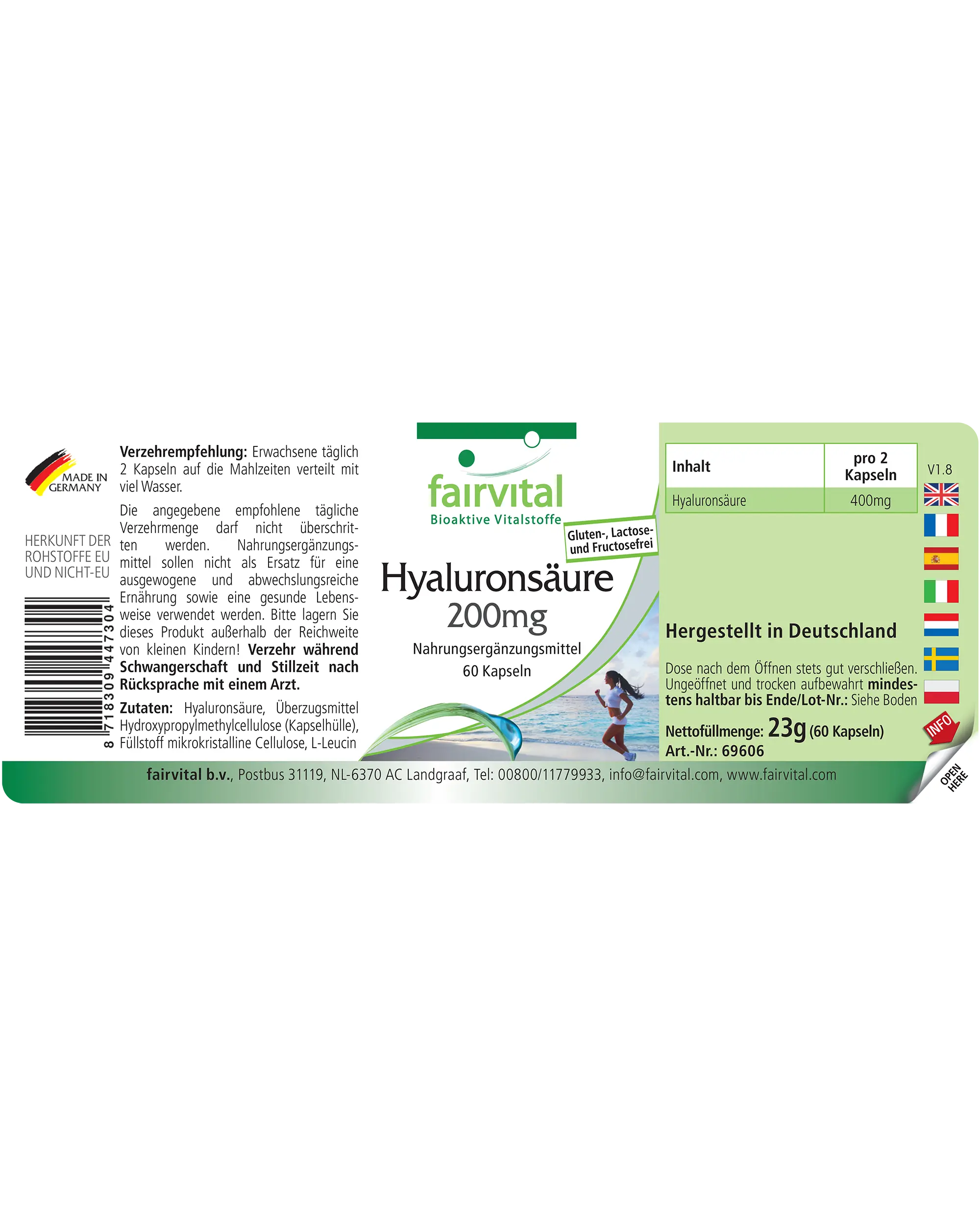 Acide hyaluronique 200mg - 60 gélules