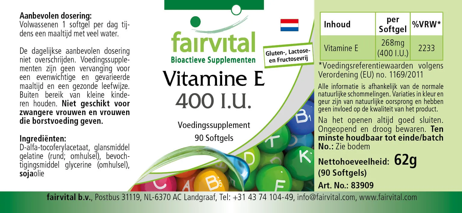 Vitamina E 400 I.E – 90 softgels