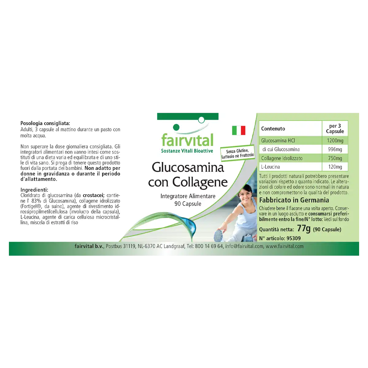 Glucosamine avec collagène - 90 capsules Glucosamine avec collagène - 90 capsules
