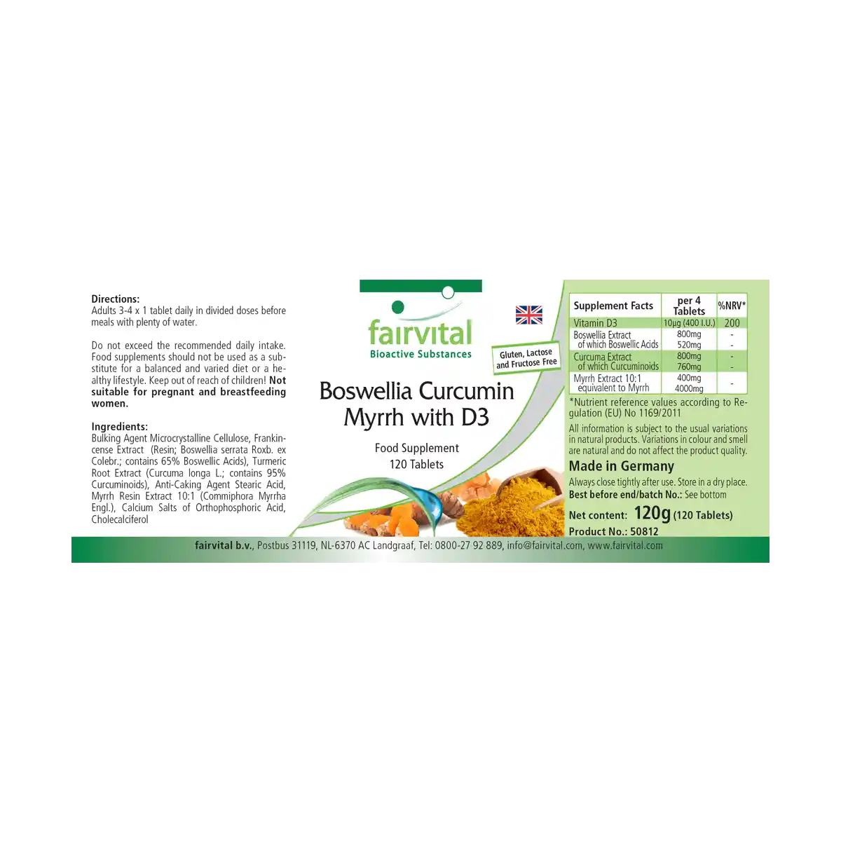 Boswellia Curcumine Mirre met D3