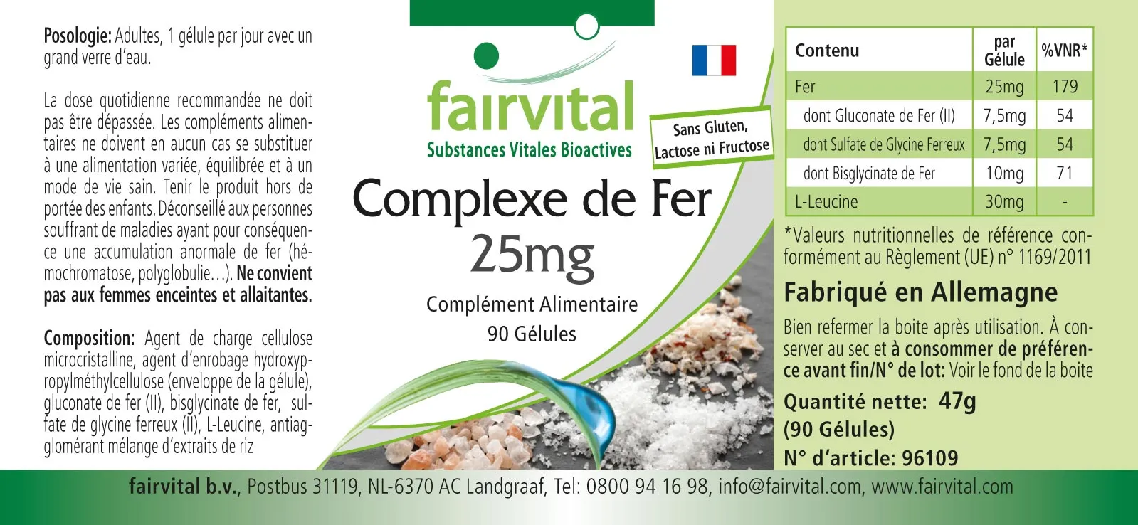 Complesso di ferro 25 mg - 90 capsule