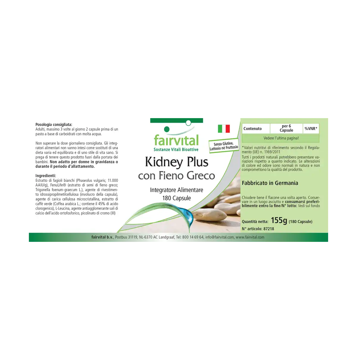 Kidney Plus Carb Blocker - 180 capsules