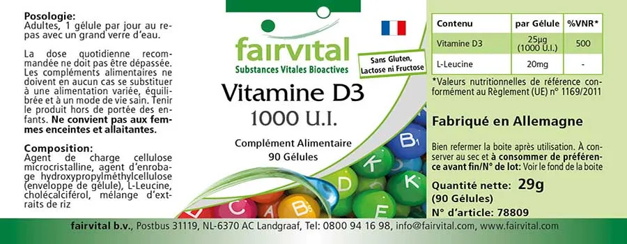 Vitamin D3 1000 I.E.