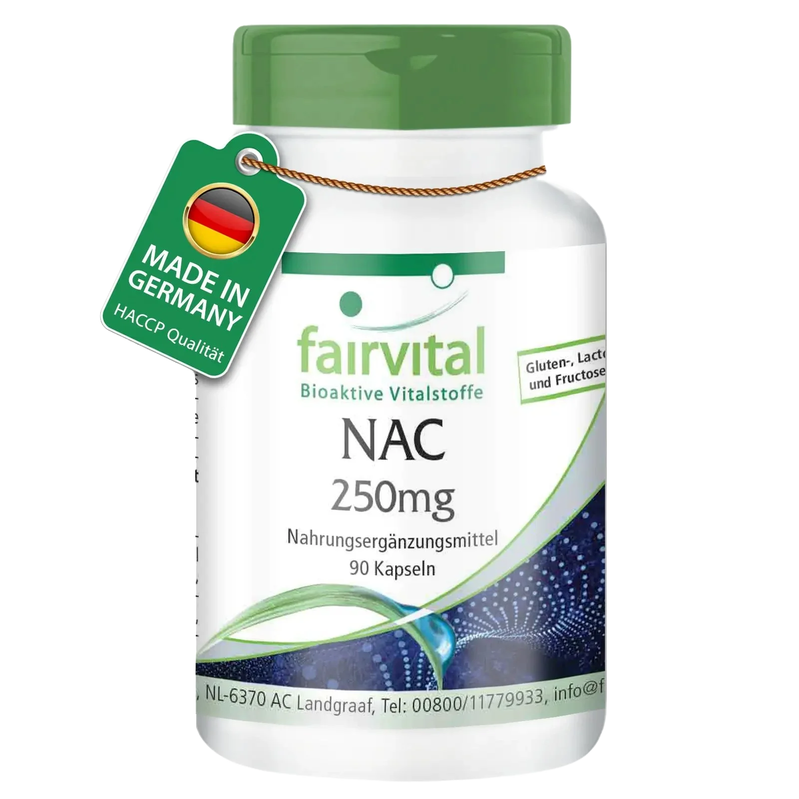 NAC 250mg - 90 Kapseln - N-Acetyl-Cystein - Aminosäure - Vegan | Fairvital NAC 250mg - 90 Kapseln - N-Acetyl-Cystein - Aminosäure - Vegan | Fairvital