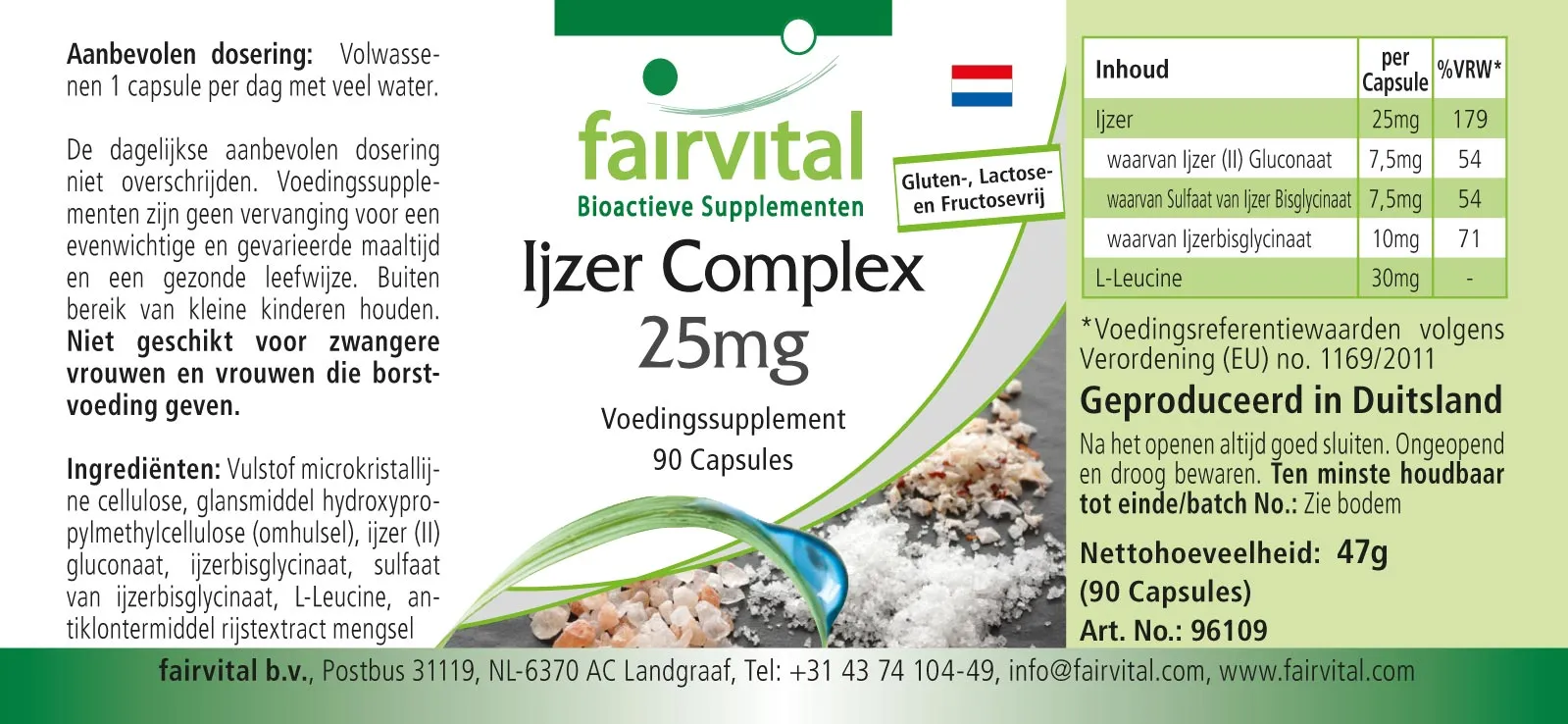 Complesso di ferro 25 mg - 90 capsule