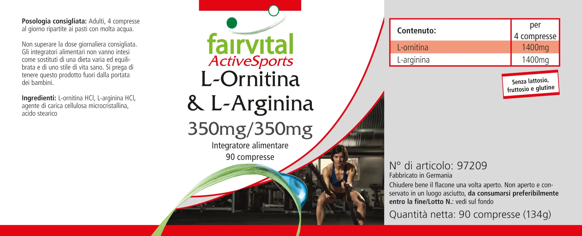L-Ornithin & L-Arginin 350mg/350mg - 90 Tabletten - HOCHDOSIERT - VEGAN - Aminosäuren | Fairvital L-Ornithin & L-Arginin 350mg/350mg - 90 Tabletten - HOCHDOSIERT - VEGAN - Aminosäuren | Fairvital