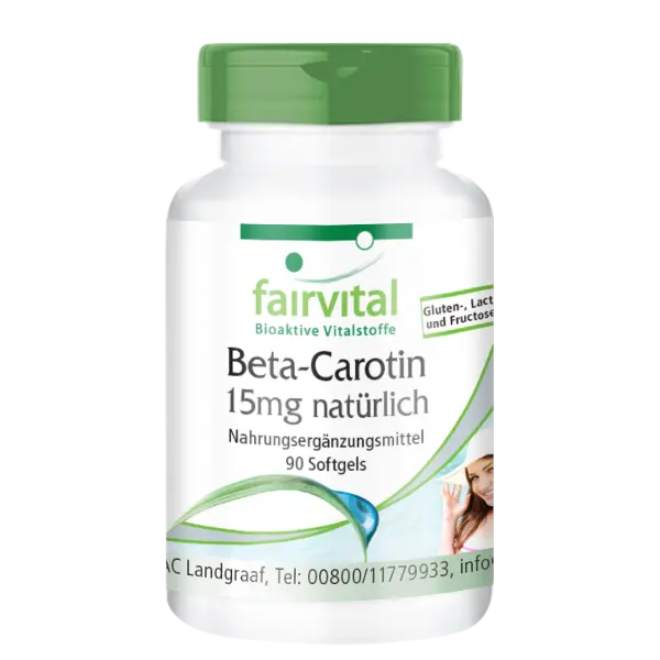 Bêta-carotène 15mg naturel - 90 softgels Bêta-carotène 15mg naturel - 90 softgels