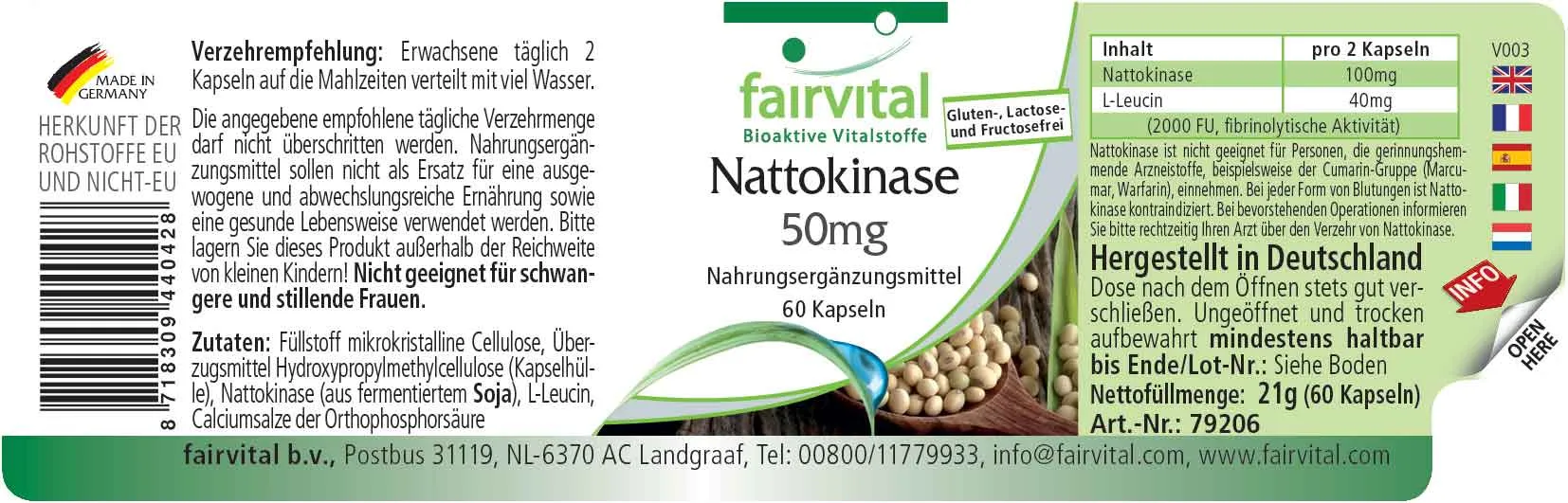 Nattokinase 50mg - 60 Capsules Nattokinase 50mg - 60 Capsules