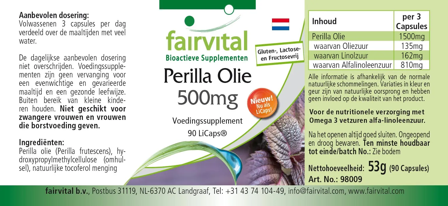 Aceite de perilla 500mg - 90 LiCaps®