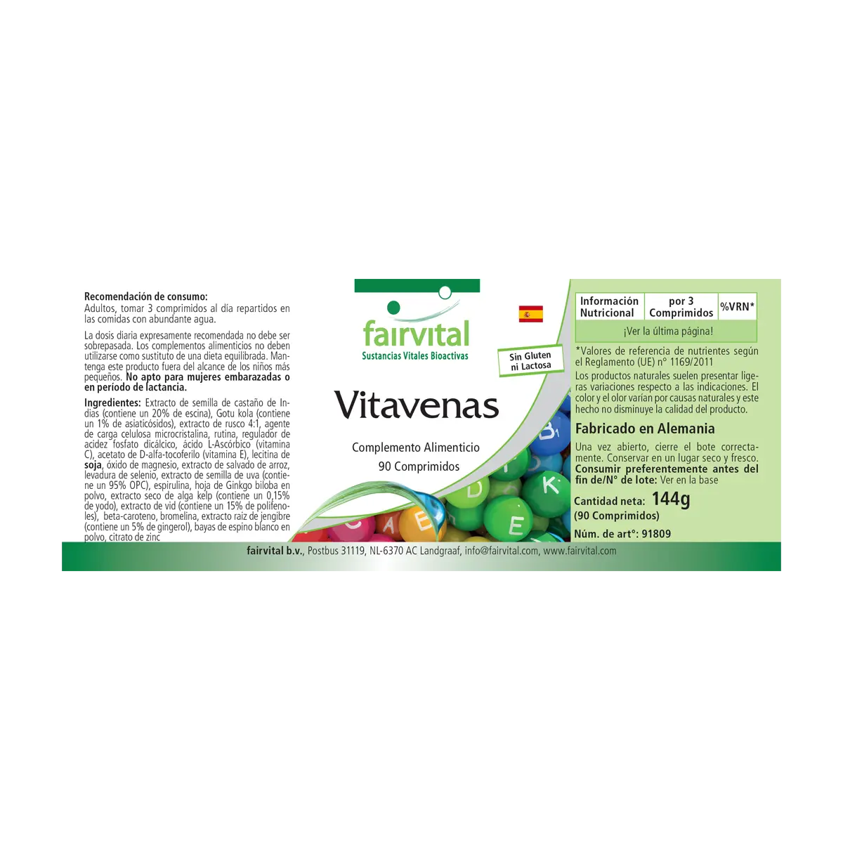 Vitaminas para las venas - 90 comprimidos