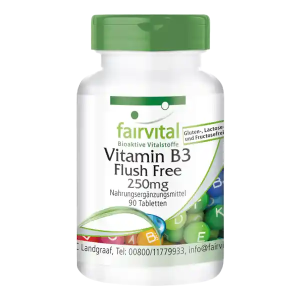 Vitamin B3 Flush Free 250mg - 90 Tablets