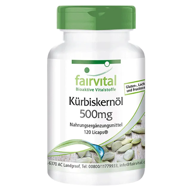 Huile de pépins de courge 500mg - 120 Licaps Huile de pépins de courge 500mg - 120 Licaps