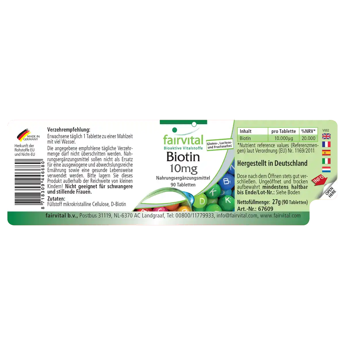 Biotina 10mg – 90 compresse