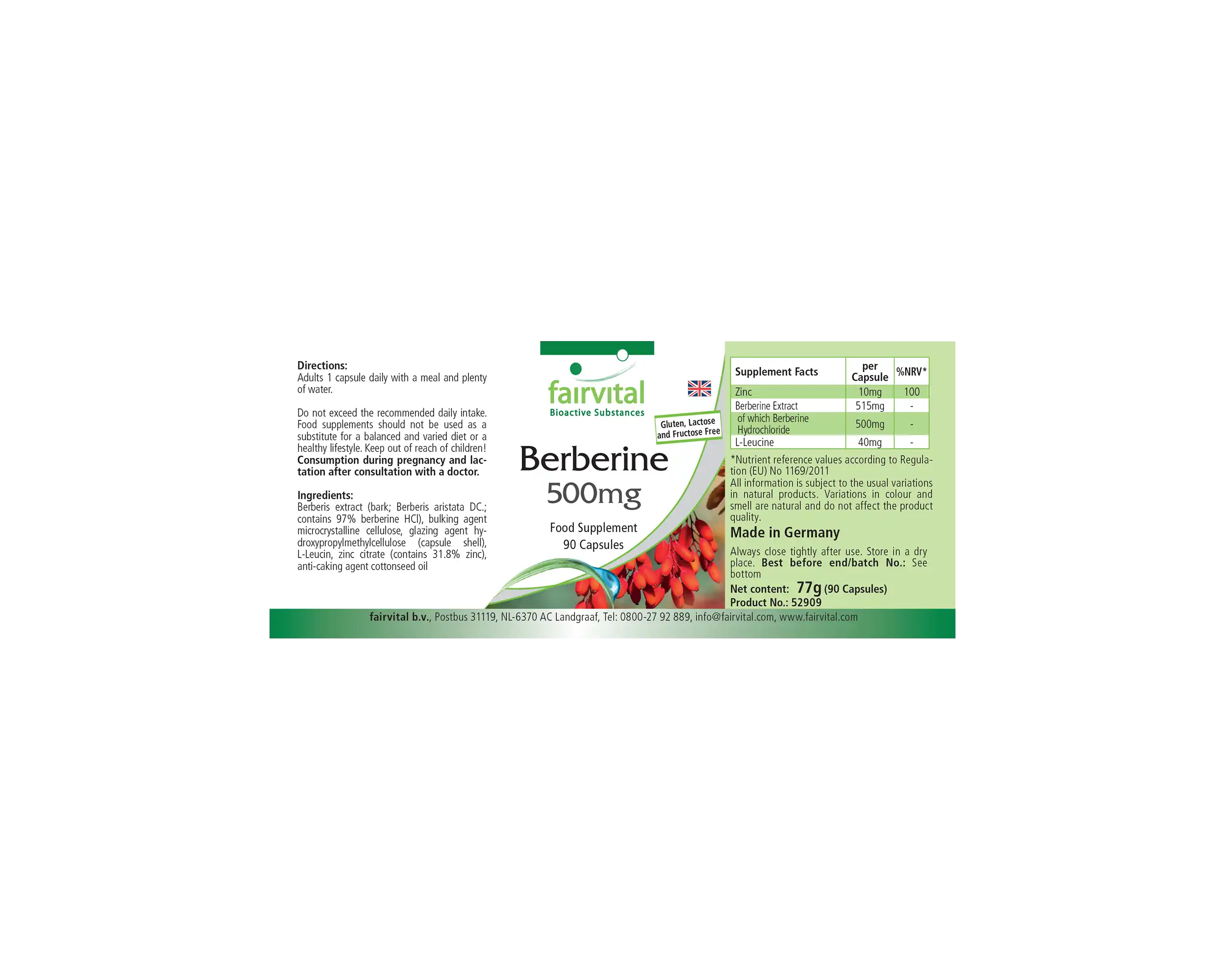 Berbérine 500mg