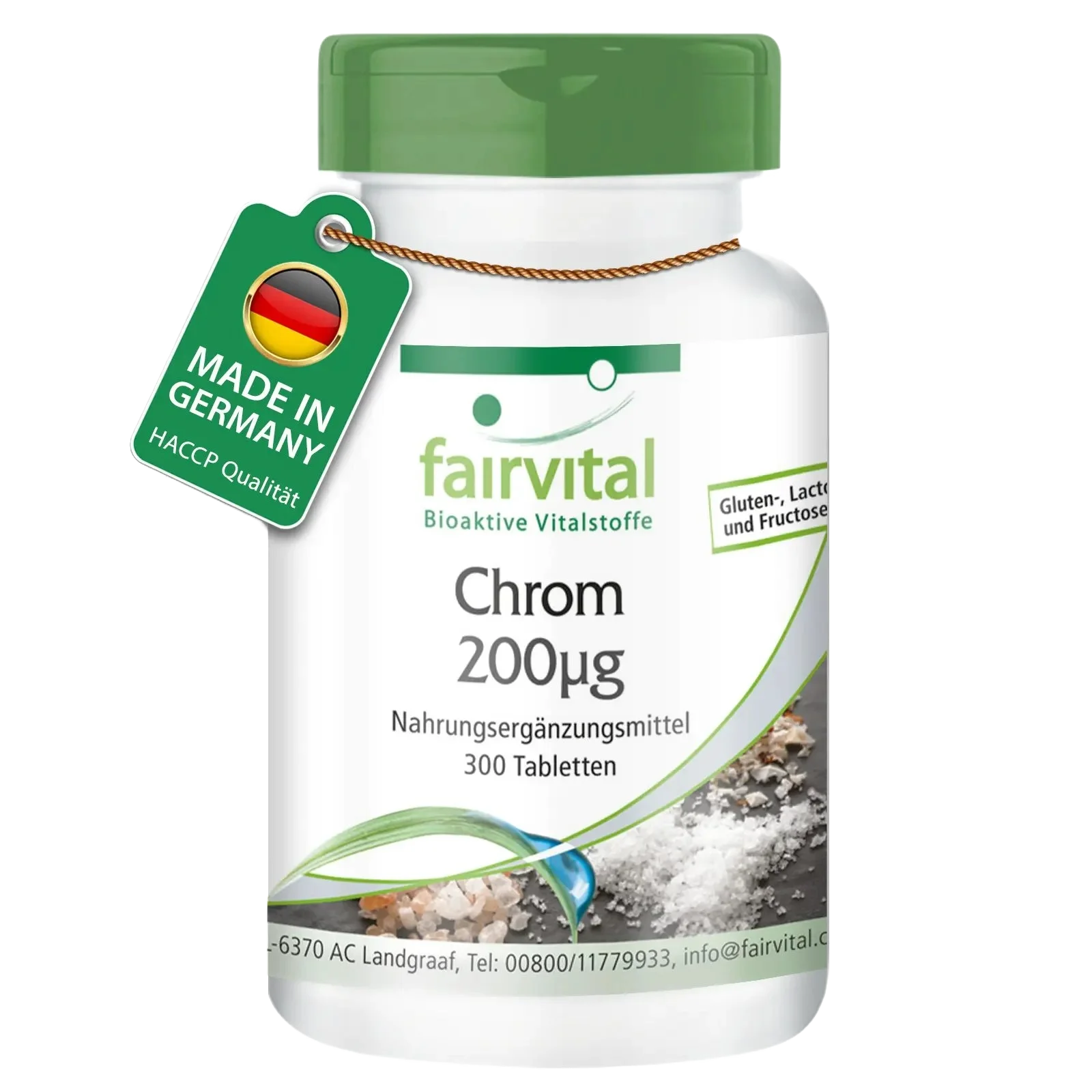 Chrom 200µg - 300 Tabletten - für Blutzuckerspiegel und Makronährstoff Stoffwechsel - Hochdosiert und Vegan | Fairvital Chrom 200µg - 300 Tabletten - für Blutzuckerspiegel und Makronährstoff Stoffwechsel - Hochdosiert und Vegan | Fairvital