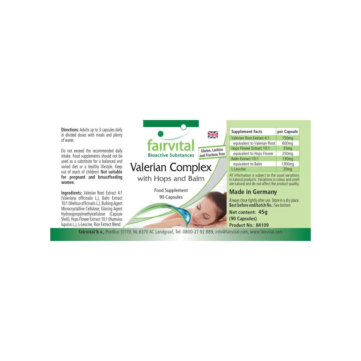 Valeriaancomplex met hop en balsem - 90 capsules