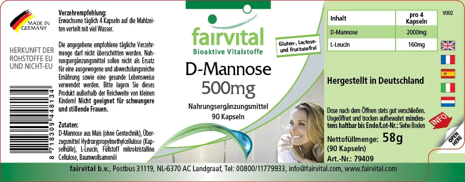 D-Mannose - 90 gélules D-Mannose - 90 gélules