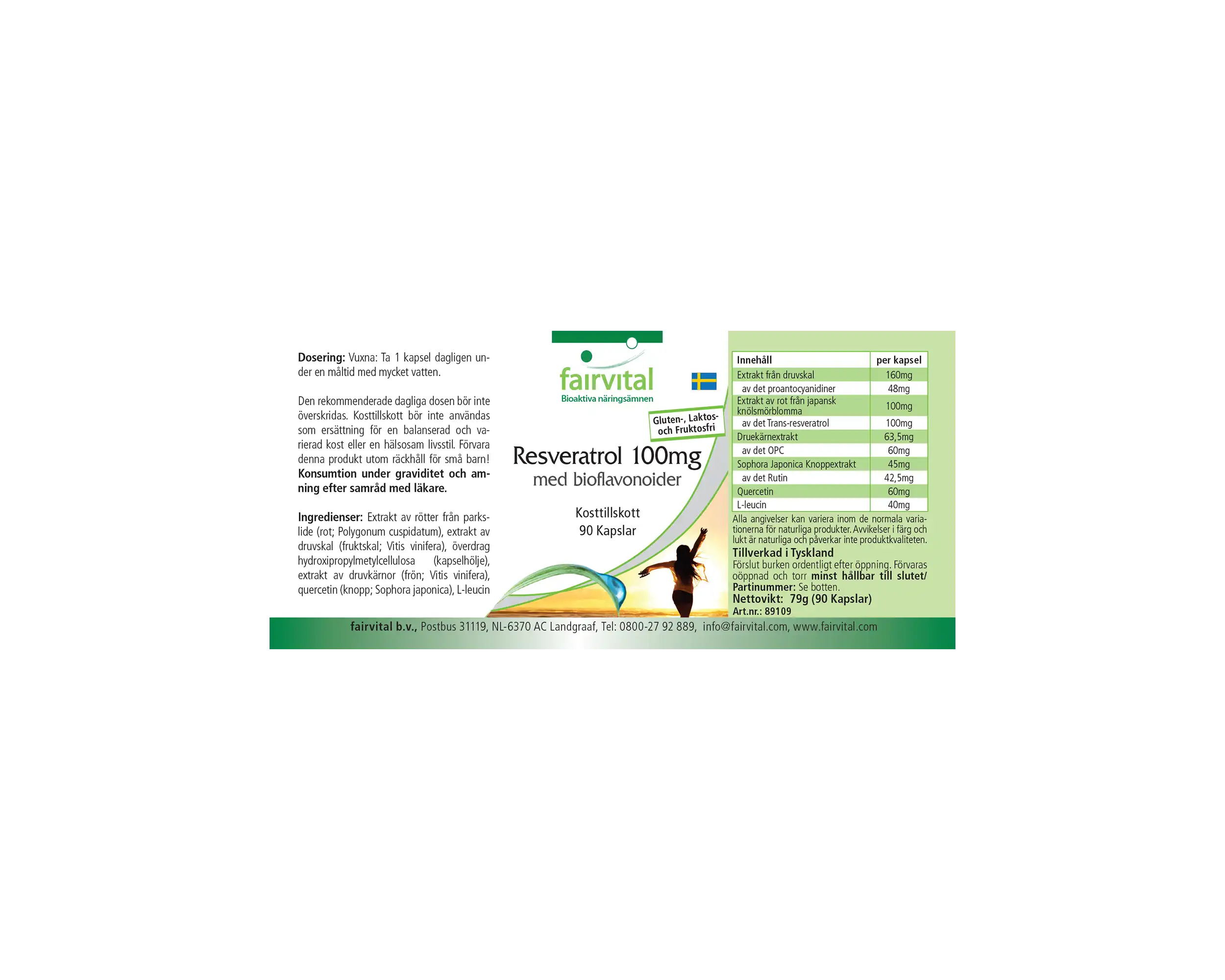 Resveratrolo 100 mg con bioflavonoidi - 90 capsule