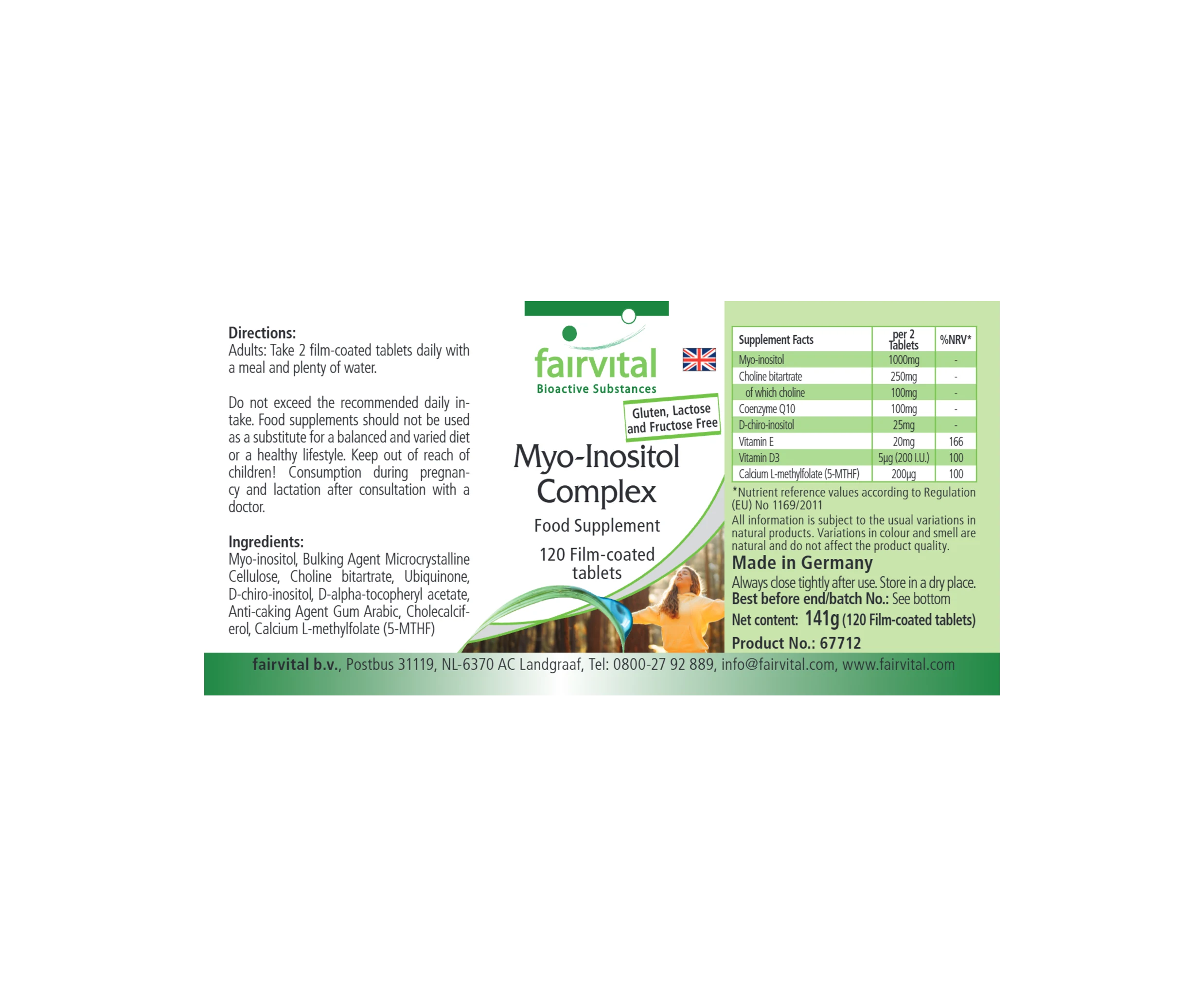 Myo-Inositol Komplex - 120 Filmtabletten - vegan | Fairvital