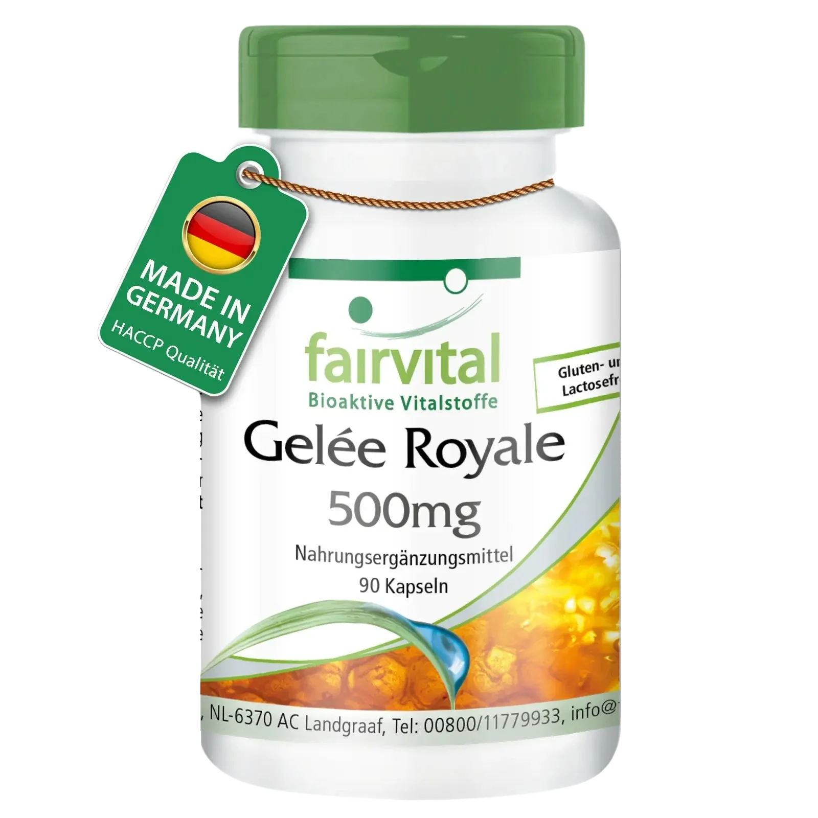 Gelee Royale 500mg - 90 Kapseln - standardisiert auf 4% 10-HDA - Hochdosiert | Fairvital Gelee Royale 500mg - 90 Kapseln - standardisiert auf 4% 10-HDA - Hochdosiert | Fairvital
