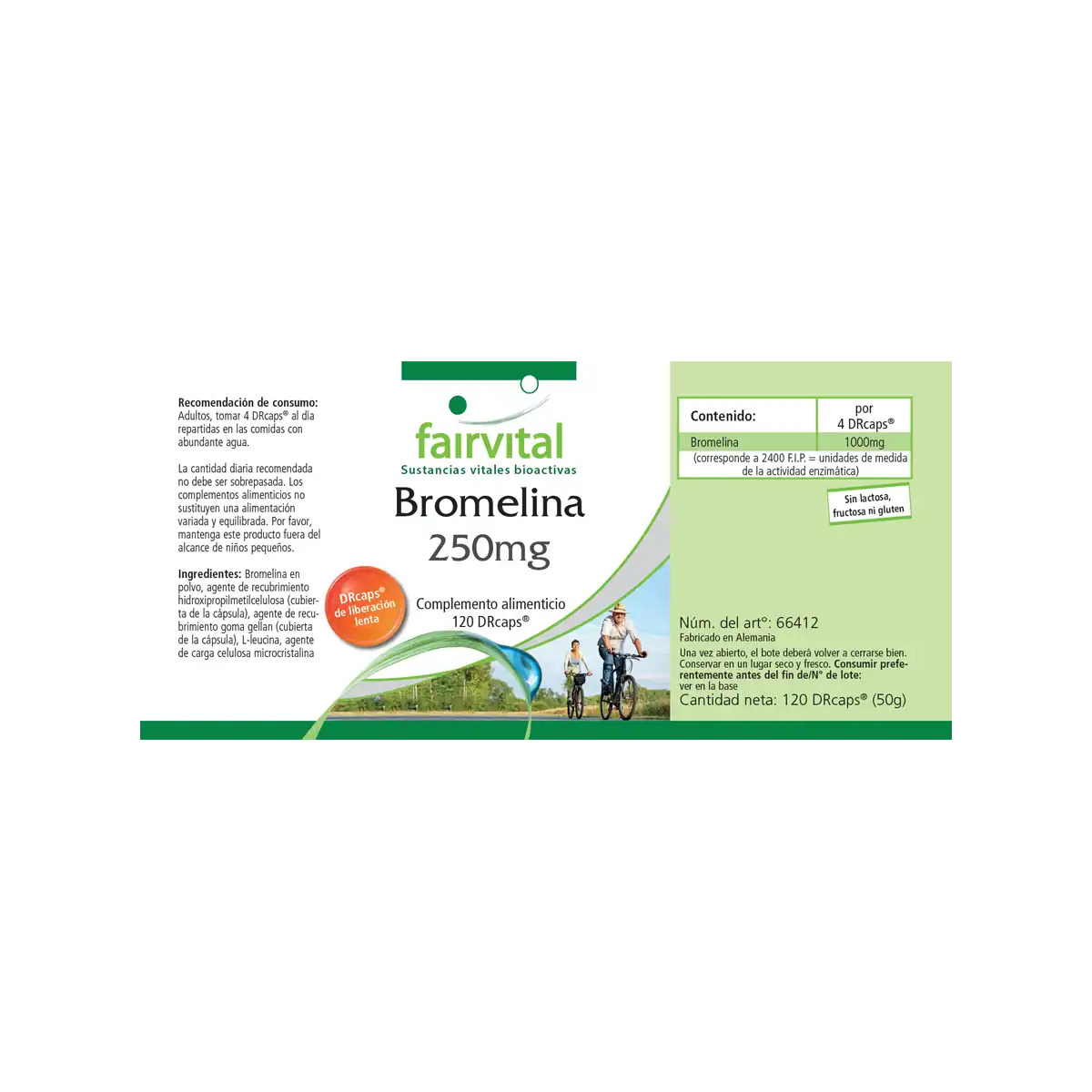 Bromelaïne 250mg - 120 DRCaps®, gastroresistent