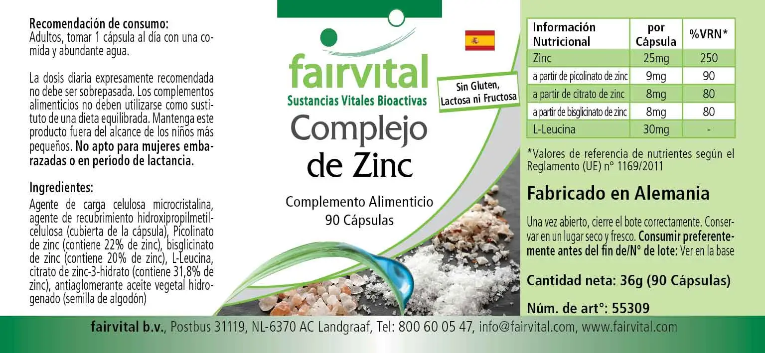 Complexe de zinc 25mg - 90 gélules