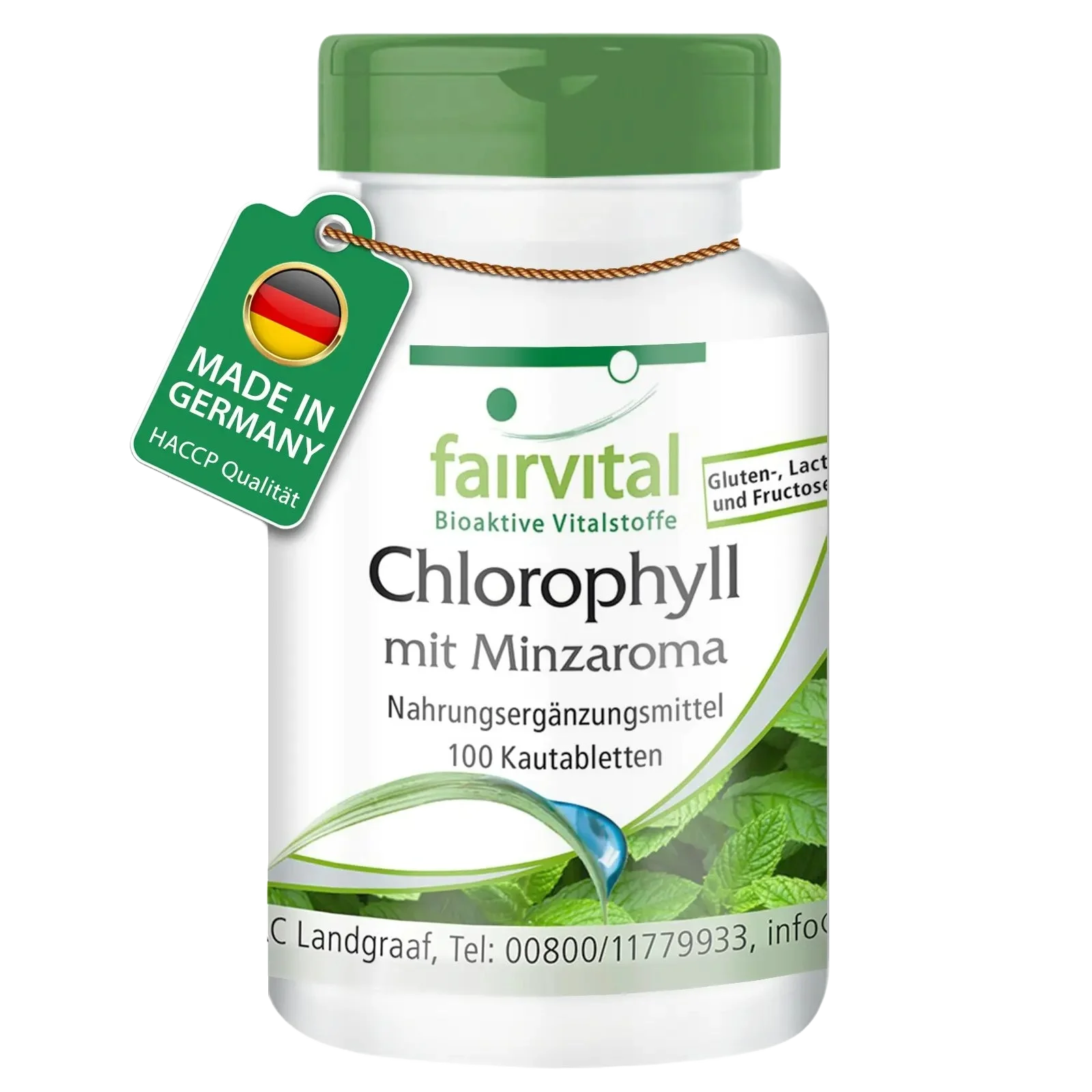 Chlorophylle et menthe - 100 Comprimés à croquer Chlorophylle et menthe - 100 Comprimés à croquer