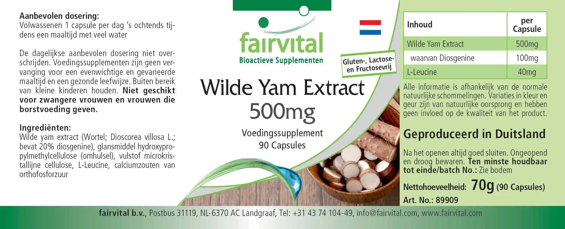 Wild Yam Extrakt 500mg