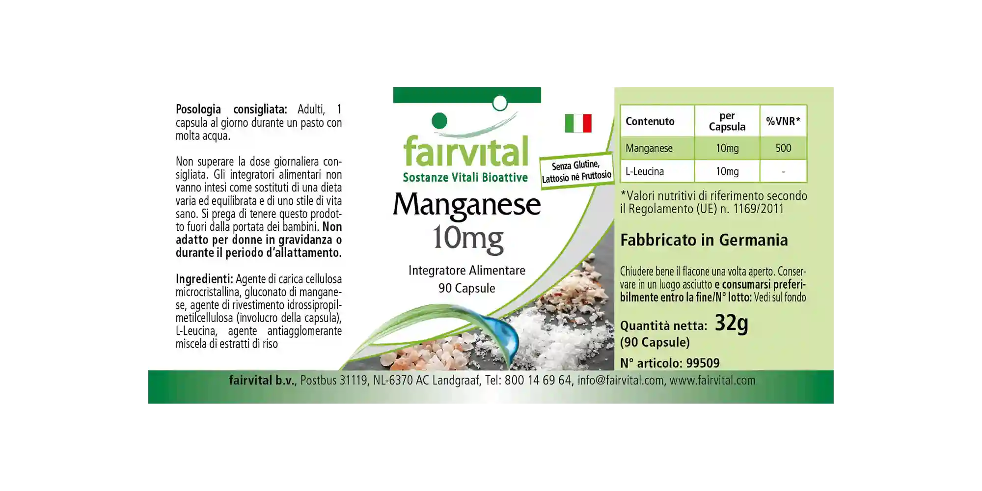 Mangan Kapseln 10mg - 90 Kapseln - Hochdosiert- Vegan | Fairvital Mangan Kapseln 10mg - 90 Kapseln - Hochdosiert- Vegan | Fairvital