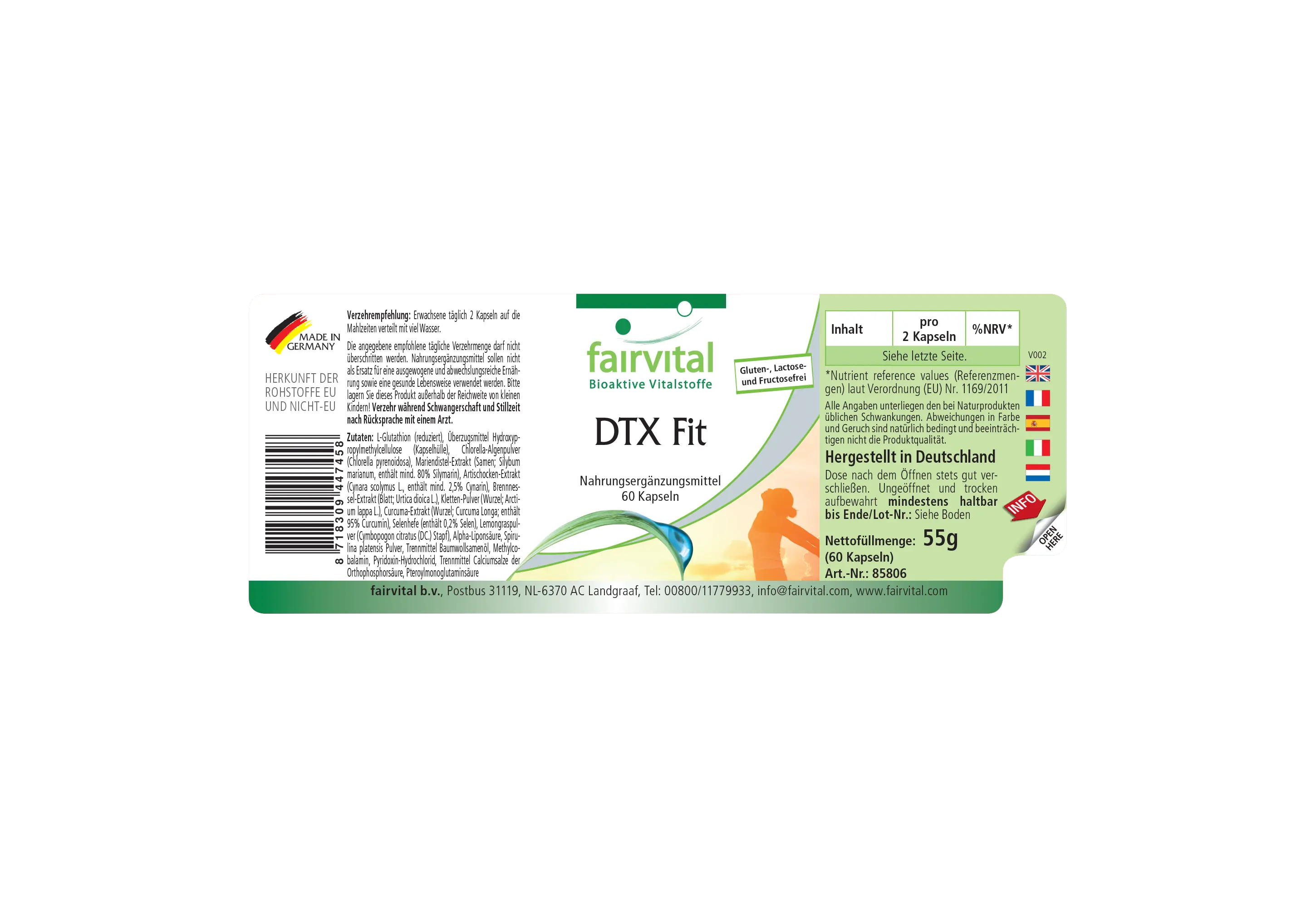 DTX Fit - 60 Kapseln - mit Vitamin B6, B12 und Selen - für Schilddrüse, Immunsystem; Haare - Vegan | Fairvital