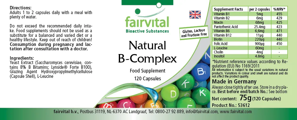 Natural B Complex - 120 Capsules