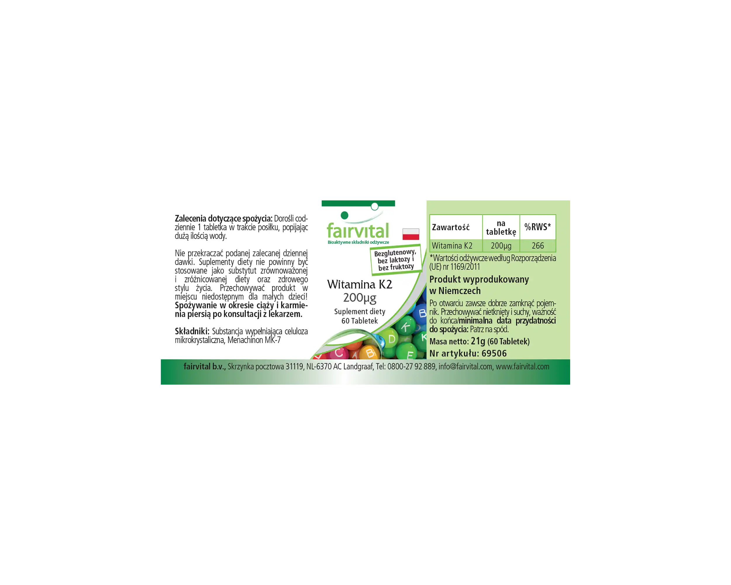 Vitamine K2 200µg - 60 comprimés